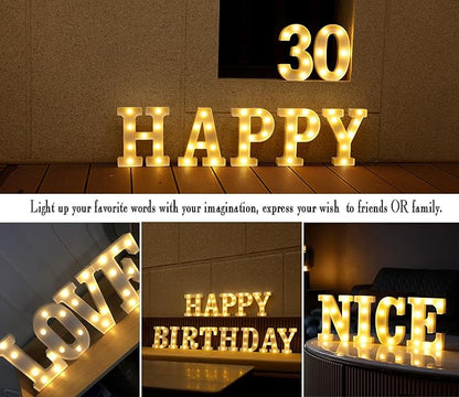 LED Marquee Numbers, Small Light Up Numbers for Party, 8.58 Inch Battery Powered Lighted Number for Birthday, Night Light, Table or Home Decor (Number 0)
