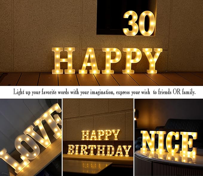 LED Marquee Numbers, Small Light Up Numbers for Party, 8.58 Inch Battery Powered Lighted Number for Birthday, Night Light, Table or Home Decor (Number 3)