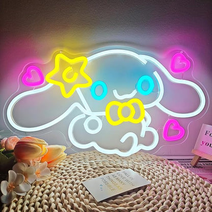 Anime Neon Sign Anime Neon LED Signs for Wall Decor Dimmable Neon Light Signs for Bedroom Girls Room Japanese Cartoon Neon Wall Signs Decor Cute Night Light Gifts for Kids