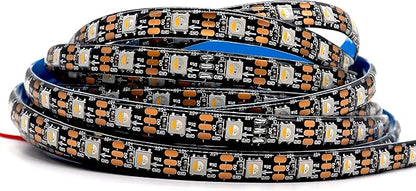 DC5V SK6812 (Similar WS2812B) RGBW RGB+Warm White LED Strip Light 60leds/Pixels/m Individually Addressable 4Color in 1LED (16.4ft(5m) 300leds, IP65) (No Adapter or Controller)
