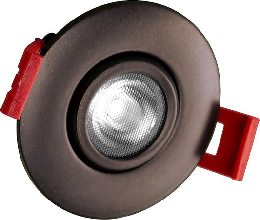 NICOR Lighting 2 inch LED Gimbal Recessed Downlight in Oil-Rubbed Bronze, 5000K (DGD211205KRDOB)
