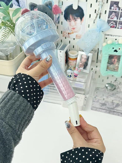 Mandu Deco Rechargeable Kpop Lightstick Battery for K-pop Concerts, Protective Cap with Keychain, Lasts 4 to 6 Hours, White
