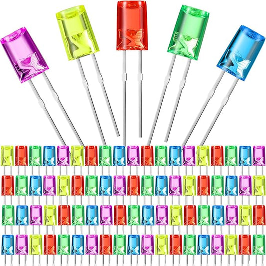 Mudder 400 Pcs Valentines LED 5mm String Lights Mini Replacement Bulb Energy Efficient LED Wire Light Set Connectable Home Decor Bulb for Festival Patio Garden Christmas Wedding Holiday(Rainbow Color)