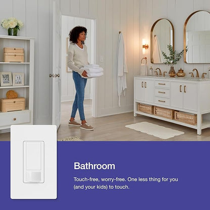 Lutron Maestro Motion Sensor Switch | 2 Amp, Single Pole | MS-OPS2-HT | Hot