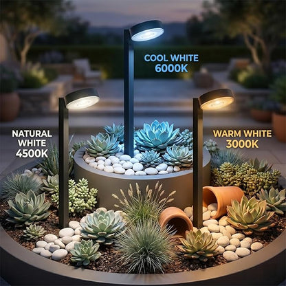 Upgraded Solar Pathway Lights Outdoor Waterproof - 8 Pack 3 Color Temperature Solar Garden Lights (Warm /Neutral/Cool White), Enhanced Brightness LED Landscape Lighting for Yard, Lawn, Walkway