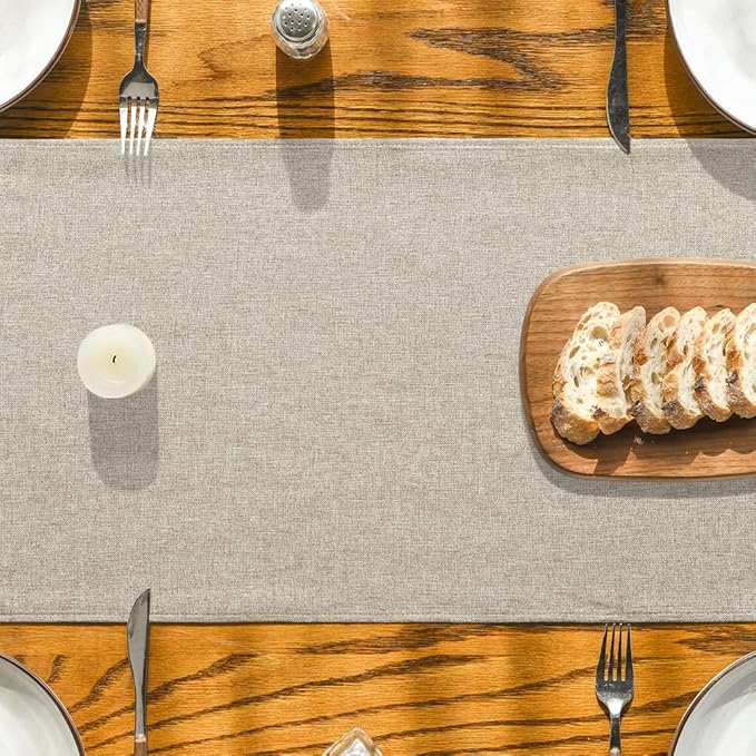 Artoid Mode Light Brown Table Runner, Seasonal Fall Washable Kitchen Dining Table Decoration for Home Party Decor 13x60 Inch