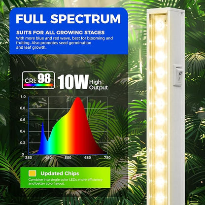 Barrina T5 Grow Lights, Grow Lights for Indoor Plants, LED Grow Light Strips, Plant Lights for Indoor Plants Growth with Separate Switch, Yellow 8 Packs