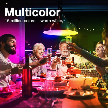 DAYBETTER Smart Light Bulbs, RGBCW Wi-Fi Color Changing Led Bulbs Compatible with Alexa & Google Home Assistant, A19 E26 9W 800LM Multicolor Bulb, No Hub Required, 6 Pack