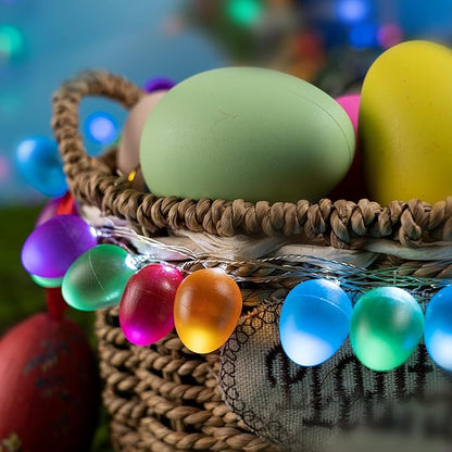Easter Decorations Easter Lights String 10ft 30LED Eggs Fairy Light Battery Operated with Remote String Lights Spring Themed Multi Color Eggs Decor for Indoor Outdoor Bedroom Party Home