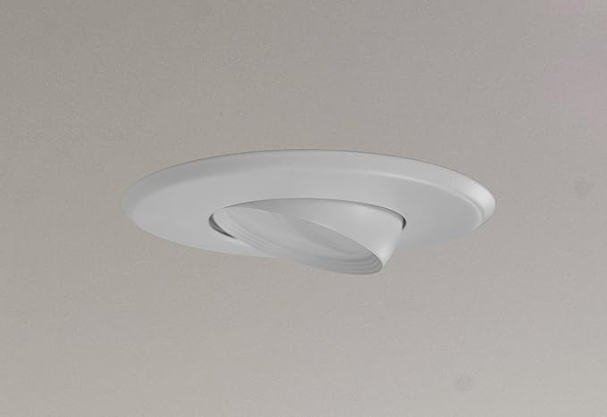 NICOR Lighting 5/6 inch Adjustable LED Eyeball Retrofit Downlight Kit in 3000K (DEB56-20-120-3K-WH)