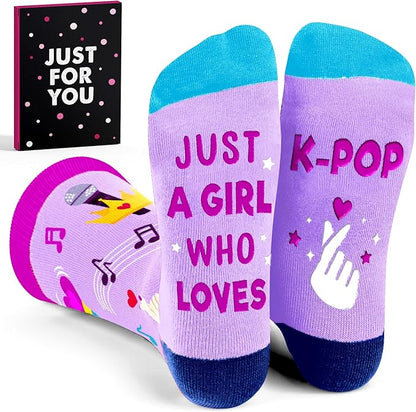 Kpop Merch - Unique Kpop Gifts for Girl, Teen - Cute Korean Socks - Christmas Gifts, Stocking Stuffers for Women