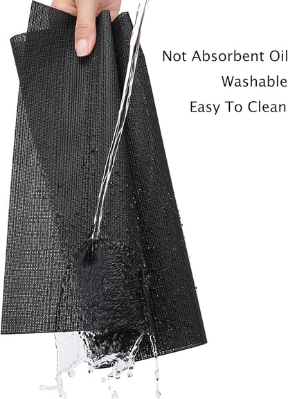 Myir JUN Table Runner, Vinyl Table Runner Indoor 55 Inch Long Arbitrarily Cropped Runner for Table Heatproof for Home Party (Black, 12 x 55 inch)