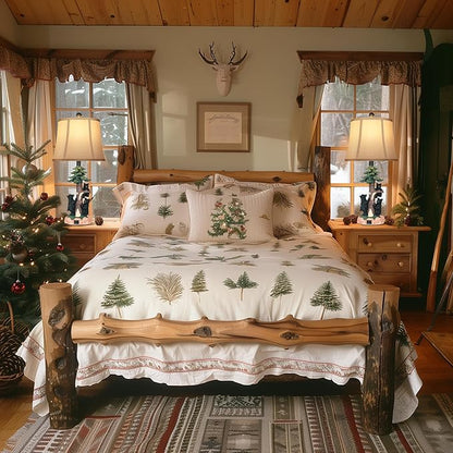 Hamucd Rustic Farmhouse Climbing Bear Table Lamps Set of 2 for Living Room with USB A+C,Bedroom Accent Tree Nightstand Lamps for Western Country Wood Cottage Christmas Decor(2 Bulbs Included)