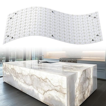 Lichaser 8 Pack LED Backlight Sheet White 6000K 24V 36W, Dimmable LED Panel Sheet Compatible with Alexa, Flexible Backlit Light Remote & APP Control, 19.7X9.7 Inch for Marble, Onyx, Quartz Countertop