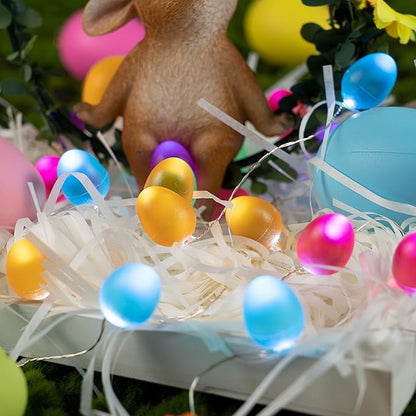 Easter Decorations Easter Lights String 10ft 30LED Eggs Fairy Light Battery Operated with Remote String Lights Spring Themed Multi Color Eggs Decor for Indoor Outdoor Bedroom Party Home