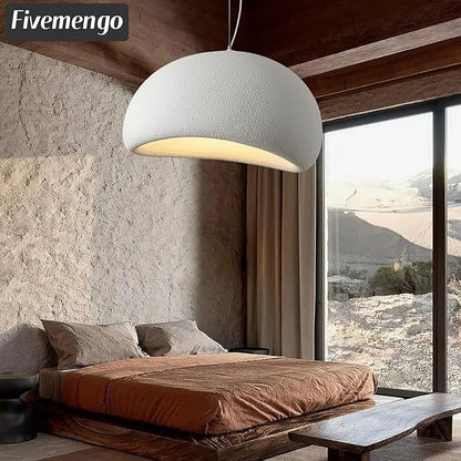 27.6in Wabi Sabi Pendant Light, Kitchen Island Lighting Fixture Ceiling Mount Japanese Lamp Japandi Chandelier for Dining Living Room Hallway Bedroom Restaurant Hanging Lamp, White 1 Pack