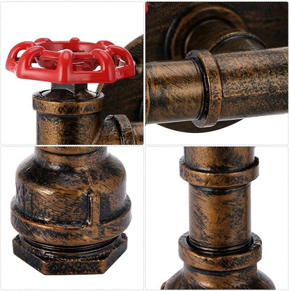 Kawell Vintage Wall Light Fixtures Industrial Retro Wall Sconce Light Creative Water Pipe Wall Lamp Iron Art E26 60W Max for Bedroom Kitchen Restaurant Loft Cafe Bar Hallway