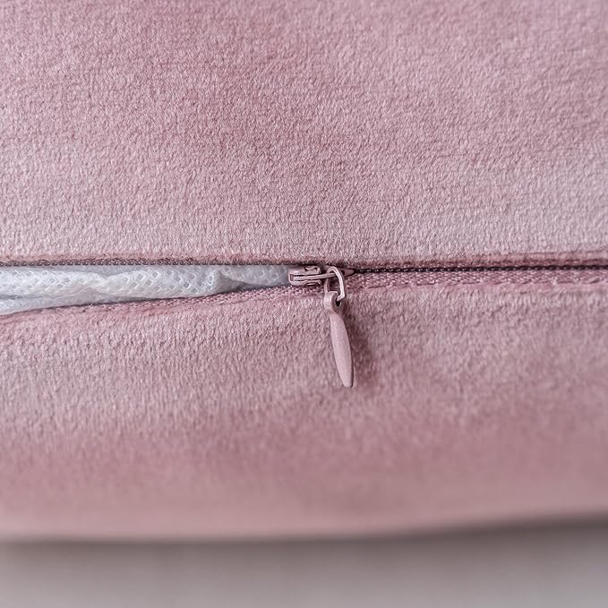 NiNi ALL Decorative Throw Pillow Covers Pack of 2, Velvet Throw Pillow Cases for Couch Pillows Cover Bedroom Living Room Outdoor Pillow Covers 22x22 Inch Dusty Pink