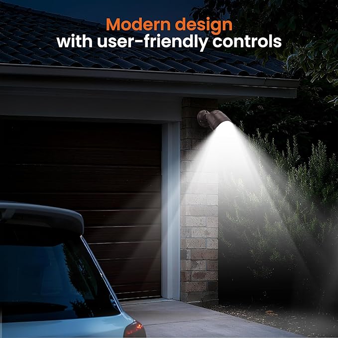 Battery Operated Motion Sensor Light Outdoor, 4000mAh Rechargeable 600 Lumen Battery Powered Spotlight Outdoor Waterproof for Porch, Garage, House (Brown)