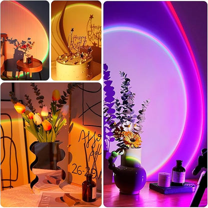 XEBKOR Sunset Projection Lamp with Remote/APP Control,Multi-Color LED Sunset Light Night Light,360 Degree Rotation Sunset Lamp for Photography/Party/Room Decor,Gifts for Christmas,Thanksgiving Day