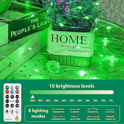 HXWEIYE 6 Pack Rechargeable Fairy Lights Battery Operated with Remote & DIY Timer, 7ft 20LED Mini Twinkle String Light for Mason Jar DIY Wedding Table Centerpieces Party Bedroom Christmas (Green)