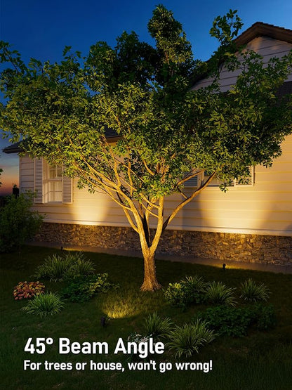 LEONLITE 12-Pack Low Voltage LED Landscape Spotlight, 5W 12V Pathway Lights Outdoor, CRI90, Aluminum Spot Lights for Garden, ETL Listed, IP65 Waterproof, 3000K Warm White, Oil Rubbed Bronze