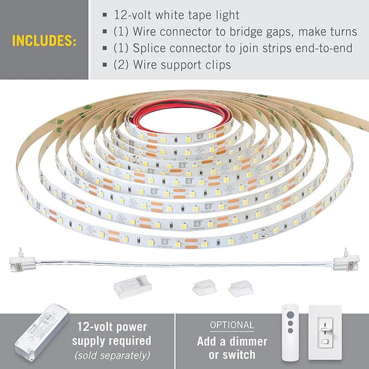 Armacost Lighting RibbonFlex Pro 12V White LED Strip Lights 60 LED/m, 4000K, 32.8 ft 152250