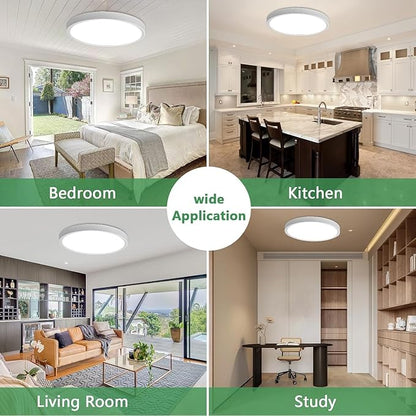 20 Inch Dimmable LED Flush Mount Ceiling Light,40W,4350LM, 2700K/3000K/4000K/5000K/6000K CCT Selectable,Round Flat Panel Light Low Profile Ceiling Light Fitures for Hallway/Kitchen/Bedroom