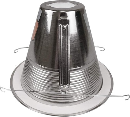 NICOR Lighting 6 inch Nickel Wet Location Rated Cone Baffle Trim, Fits 6 inch Housings (17550ANKWL)
