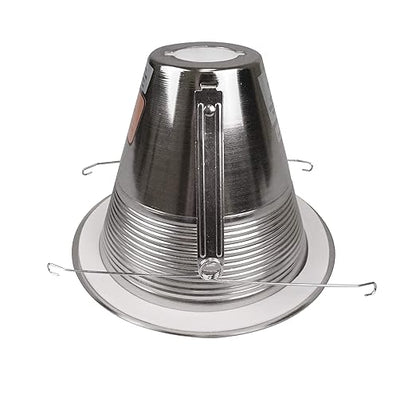 NICOR Lighting 6 inch Nickel Airtight Cone Baffle Trim, Fits 6 inch Housings (17550ANK)