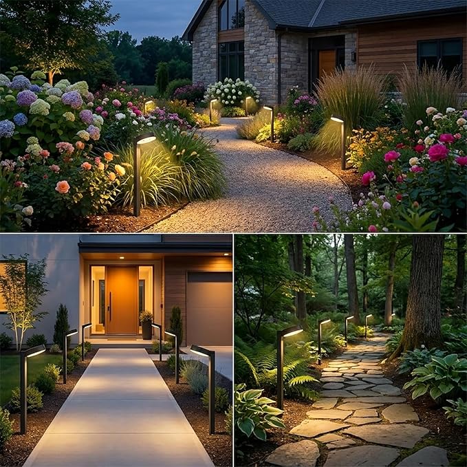 Upgraded Solar Pathway Lights Outdoor Waterproof - 12 Pack 3 Color Temperature Solar Garden Lights (Warm /Neutral/Cool White), Enhanced Brightness LED Landscape Lighting for Yard, Lawn, Walkway.