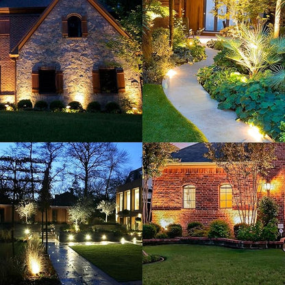 Low Voltage Landscape Lights 10W 12V Landscape Lighting with Connectors Warm White Waterproof Outdoor Spotlights for Trees Pathway Lawn Yard （12 Pack）