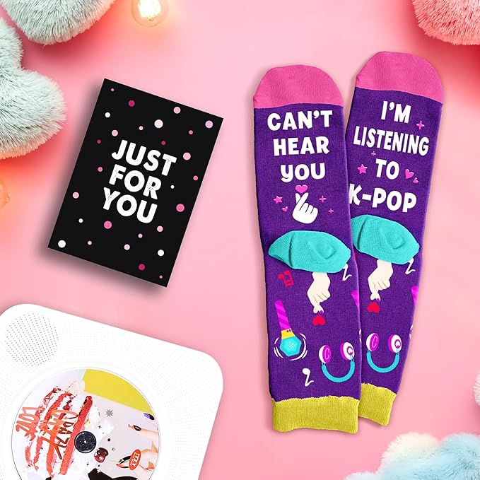 Kpop Merch - Unique Kpop Gifts for Girl, Teen - Cute Korean Socks - Christmas Gifts, Stocking Stuffers for Women