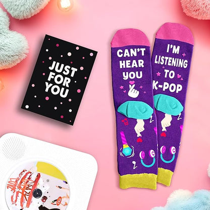 Kpop Merch - Unique Kpop Gifts for Girl, Teen - Cute Korean Socks - Christmas Gifts, Stocking Stuffers for Women
