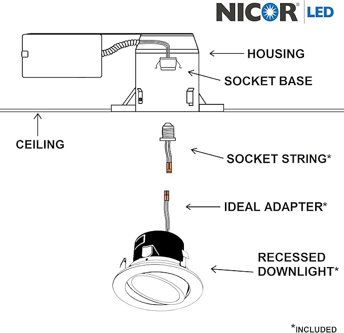 DLG4 Series 4 in. LED Gimbal Downlight Retrofit Kit in 4000K (DLG4-10-120-4K-WH