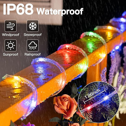 50ft LED Rope Lights Outdoor, String Lights with Remote, 8 Modes IP68Waterproof Timer Fairys Lights for Indoor Bedroom House Party Decorations (Multicolor)