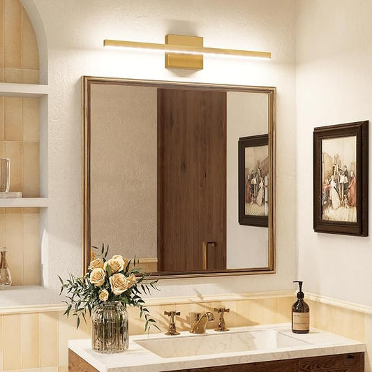 VOLISUN Modern Bathroom Vanity Light 24 inch, 14W Dimmable 5CCT Led Bathroom Light Fixture Over Mirror, Brass Bar Vanity Light for Bathrooms Mirror Cabinets Bedroom-ETL Certificated