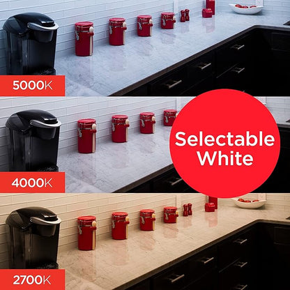UltraPro 36 inch Hardwired Under Cabinet Lights, 3 Color Settings - 2700K/4000K/5000K - Warm White, Cool White, and Daylight, Under Cabinet Lighting, Dimmable Under Counter Lights for Kitchen, 45369