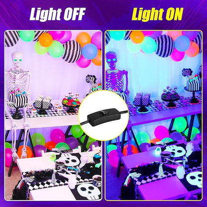 45W Black Light, LED Blacklight Bar with 6.6ft Cord, Glow in The Dark Light Up 28x28ft, for Glow Party, Neon Decoration, Body Paint, Fluorescent Poster, Birthday, Halloween, Bedroom(1Pack)