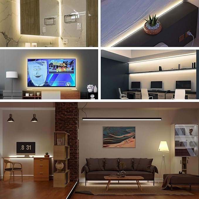 BTF-LIGHTING FCOB COB FOB LED Strip Lights 5V USB CCT 3.28FT 640LEDs Tunable 2700K/4000K/6500K 10mm Width Dimmable 90+ High CRI Flexible High Density for TV Backlight PC Bedroom Kitchen Home DIY Decor