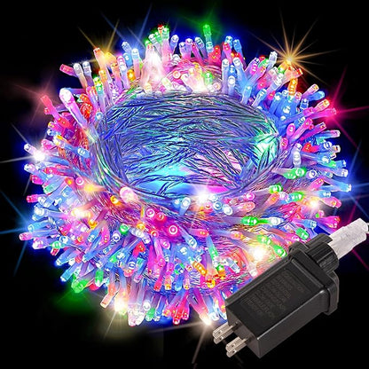 Etinga 100 LED String Lights 33ft Multicolor, Plug in Fairy Lights with 8 Modes, Indoor Outdoor Christmas Lights for Tree Bedroom Patio Yard Holiday Party Decor (Multicolor, 100 LED 33ft)