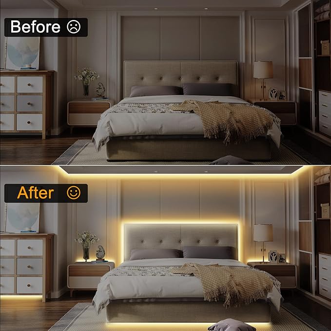 Tatazone 9.84ft Tunable White Smart COB Led Strip Light Kit, CCT 2700K-6500K Bright COB Led Tape Light Compatible with Alexa and Google, Dimmable Indoor COB Led Ribbon for Kitchen Cabinet, Room, TV