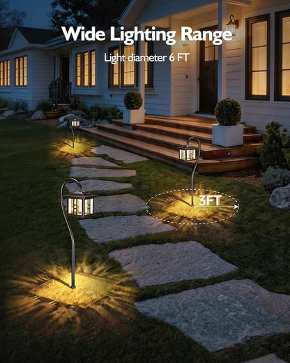 LITFIT Low Voltage Landscape Lighting, 12V 3W 185LM 3000K ORB Electric Pathway Lights, Waterproof Wired Garden Light with Connectors for Walkway Yard, Die-Cast Aluminum, 50000H Integrated LED, 4Pack