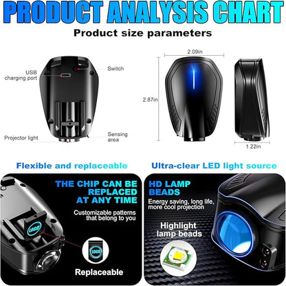 Car Door Lights,Door Lights Logo Projector Rechargeable,Car Door Projector Lights,HD Car Welcome Light for Cars Use At Night 2pcs. (for Niiii-ss- aa)
