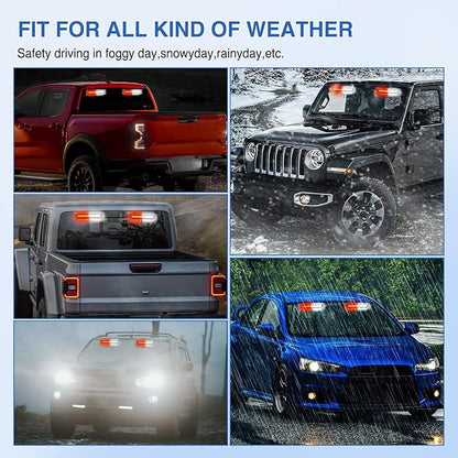 Nilight 24LED Emergency Strobe Traffic Advisor Light Bar 2 in 1 Red White Dash Warning Safety Flashing Lights Front/Rear Windshield Construction Lights for Trucks Cars Plow Police Firefighter Vehicles