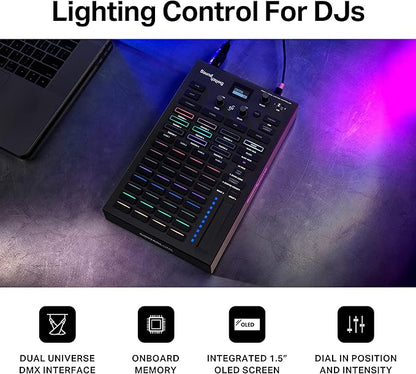 Denon DJ SC Live 4 DJ Controller and DMX Lighting Controller for Live Music, DJ sets, Events, Music production