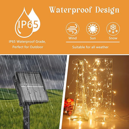 Selarlyt 200 LED 72Ft Solar String Lights for Outside, Solar Fairy Lights for Outside Waterproof with 8 Modes, Twinkle Light for Patio Tree Christmas Party Wedding Decor(Warm White)