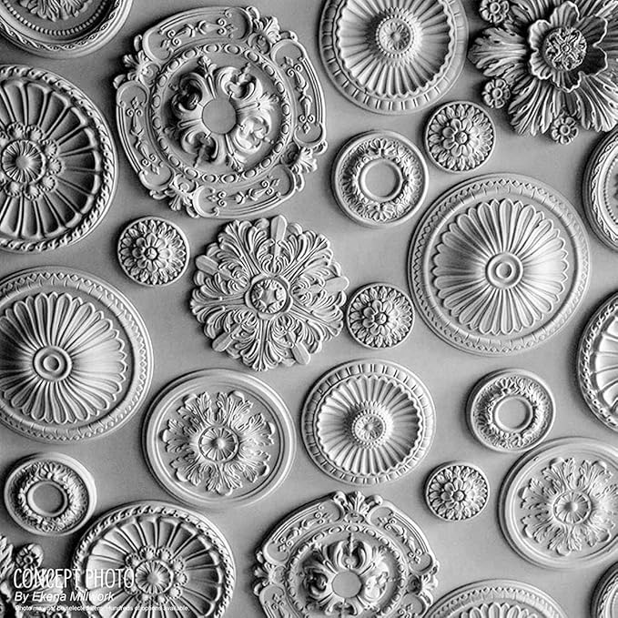 Ekena Millwork CM26ATAGC 26"OD X 3 3/4"ID X 1 1/2"P Attica With Rose Ceiling Medallion Fits Canopies Up To 4 1/2", Athenian Green Crackle