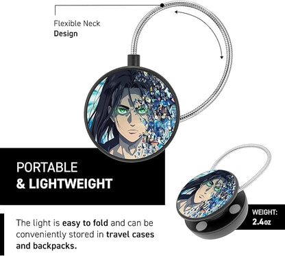 WITHit Clip On Book Light – Dimmable LED Reading Light for Books and eBooks, Reduced Glare, Portable, Cute Bookmark Light for Kids & Adults, Batteries Included (Eren Pathways, Attack on Titan)