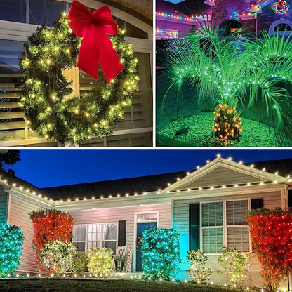 50 LED 5MM Warm White Christmas Lights, 17FT Indoor/Outdoor String Light, Mini Lights for Garden, Patio, Christmas Trees - Green Wire, Commercial Grade, UL Listed